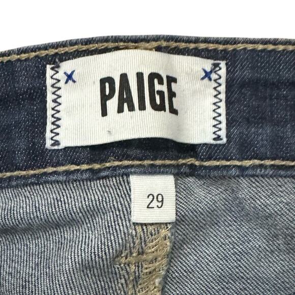 Paige Verdugo Ankle Jeans Ripped Knee Dark Wash Women's Size 29 - Picture 3 of 6